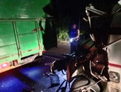 Travel KPT Tabrak Truk Colt Diesel, 1 Orang Penumpang Travel Meninggal