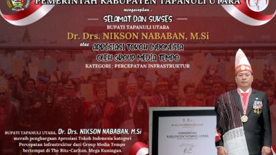 Dr.Drs.Nikson Nababan,M.Si Raih Apresiasi Tokoh Indonesia.