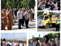 Polres Humbahas Jembatani Mediasi Dua Desa Penentuan Batas Wilayah Dan Aksi Unjuk Rasa Masyarakat Berjalan Damai