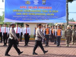 Polres Humbang Hasundutan Laksanakan Apel Gelar Pasukan Operasi Kepolisian Keselamatan Dan Aksi Keselamatan Jalan 2024