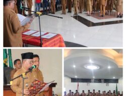 Promosi dan Mutasi , Bupati Toba Melantik Sejumlah Kasek SMP dan Kepala Puskesmas