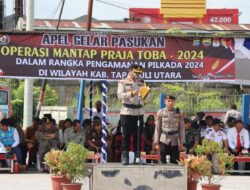 Polres Taput Laksanakan Apel Gelar Pasukan OMP Untuk Pengamanan Pemilukada Serentak 2024
