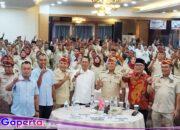 Calon Walikota Batam Amsakar Achmad dan Calon Wakil Gubernur Nyayang Haris Pratamura menghadiri deklarasi dan konsolidasi Pejuang Purnawirawan Indonesia Raya (PPIR) di Hotel Golden View
