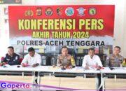 POLRES ACEH TENGGARA GELAR KONFERENSI PERS AKHIR TAHUN 2024