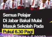 “Mulai 14 Juli 2025, Sekolah di Jabar Dimulai Pukul 06.30 | Ini Aturan Lengkap & Dampaknya”