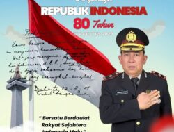 Kapolsek Cinere dan Jajaran Ucapkan Dirgahayu ke-80 Republik Indonesia dengan Semangat Persatuan dan Kesejahteraan
