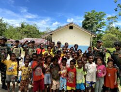 “Satgas Yonif 131/Brajasakti Hibur Perbatasan Papua dengan Lomba 17-an”