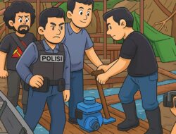Viral!! Satreskrim Polres Kapuas Hulu Tangkap Empat Pelaku PETI di Sungai Seberuang
