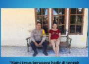Sambangi Warga, Bhabinkamtibmas Sebangki Aipda Mamo Raharjo Tebar Kepedulian dan Pesan Kamtibmas