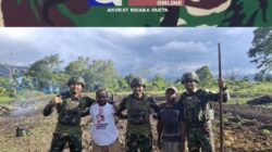 Satgas 521/DY dan Warga Kobagma Gotong Royong Wujudkan Ketahanan Pangan di Papua Pegunungan